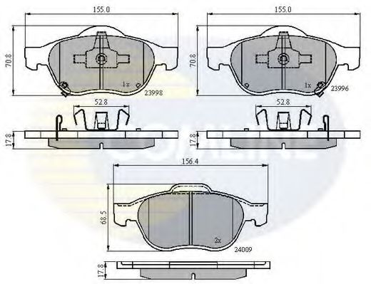 set placute frana,frana disc