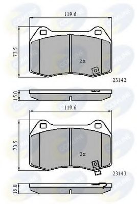 set placute frana,frana disc