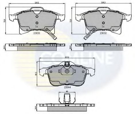 set placute frana,frana disc