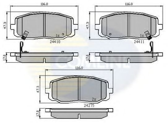 set placute frana,frana disc