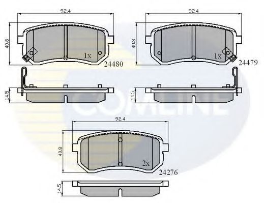 set placute frana,frana disc