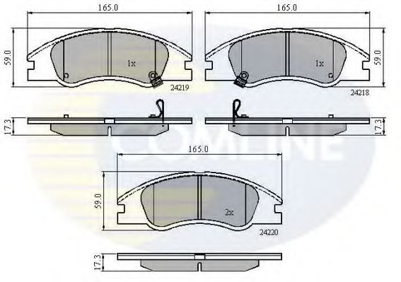 set placute frana,frana disc