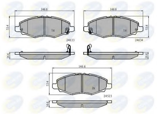 set placute frana,frana disc