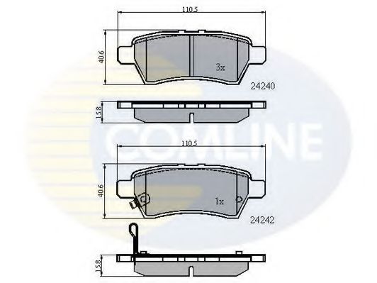 set placute frana,frana disc