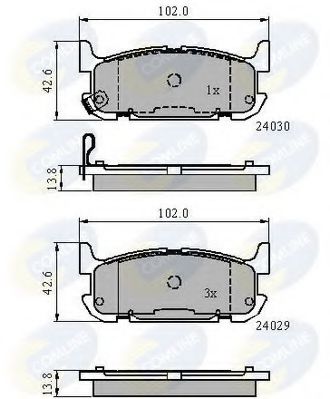 set placute frana,frana disc