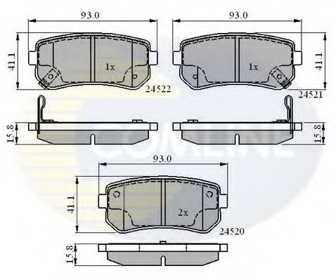 set placute frana,frana disc