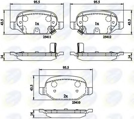 set placute frana,frana disc