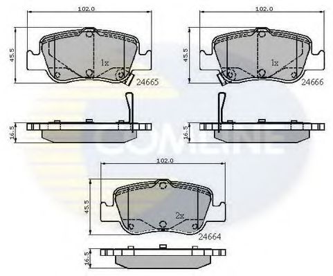 set placute frana,frana disc