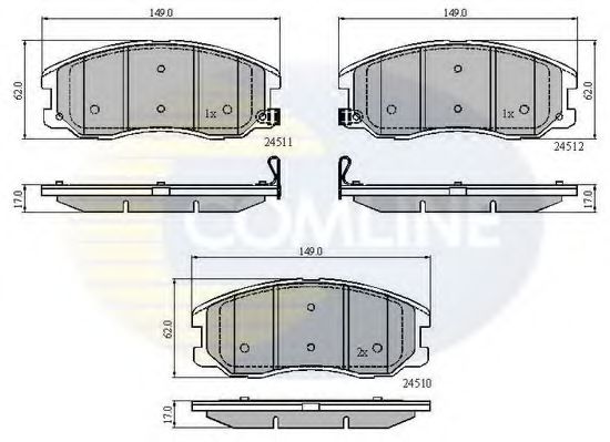 set placute frana,frana disc