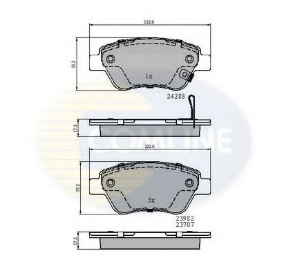 set placute frana,frana disc