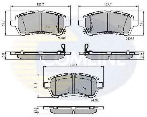 set placute frana,frana disc