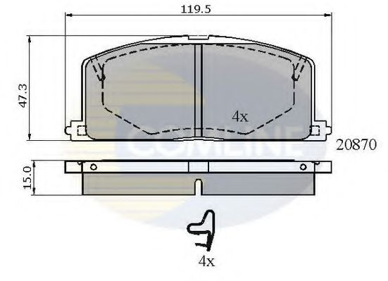 set placute frana,frana disc