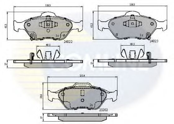 set placute frana,frana disc