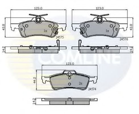 set placute frana,frana disc