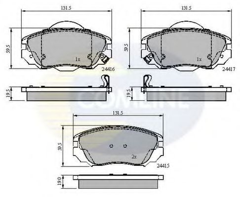 set placute frana,frana disc