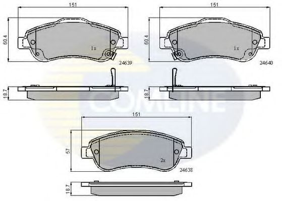 set placute frana,frana disc