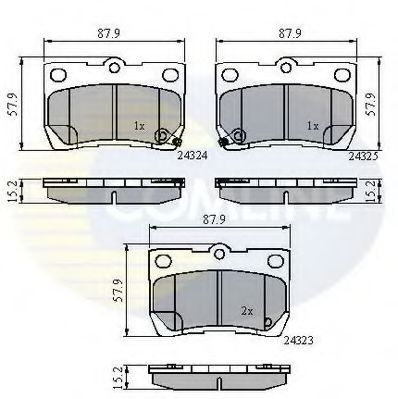 set placute frana,frana disc