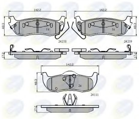 set placute frana,frana disc