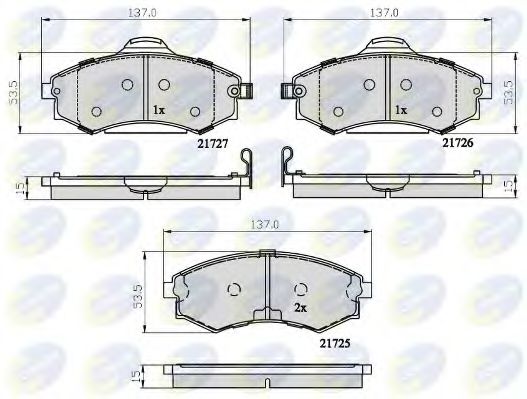 set placute frana,frana disc