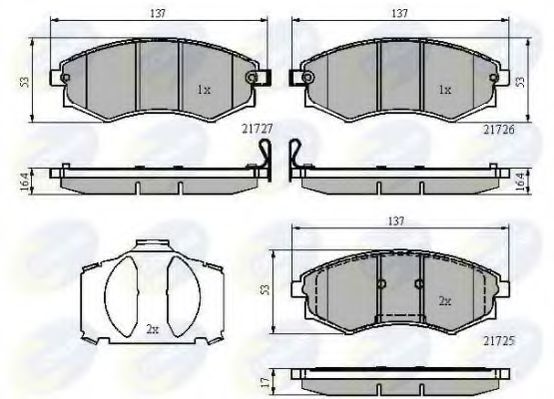 set placute frana,frana disc