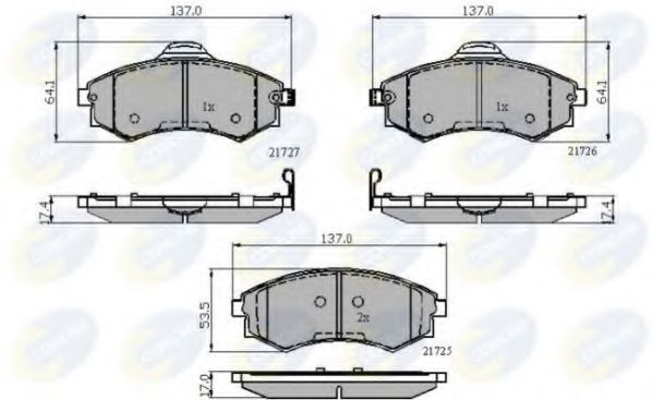 set placute frana,frana disc