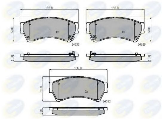 set placute frana,frana disc