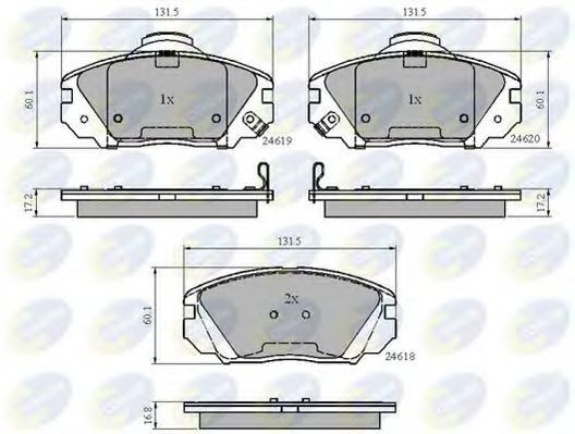 set placute frana,frana disc