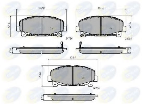 set placute frana,frana disc