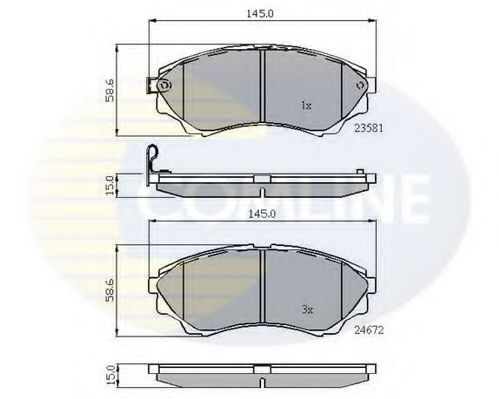 set placute frana,frana disc