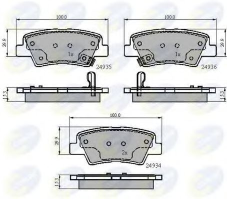 set placute frana,frana disc