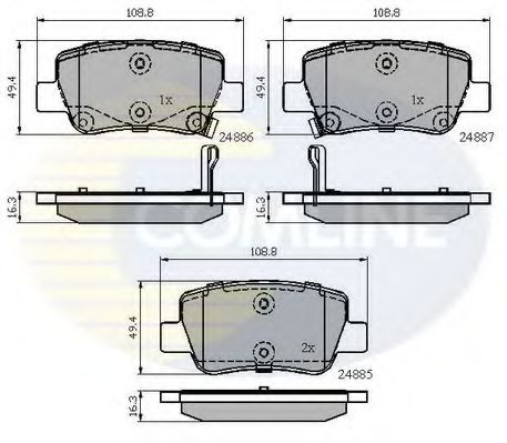 set placute frana,frana disc