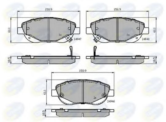 set placute frana,frana disc