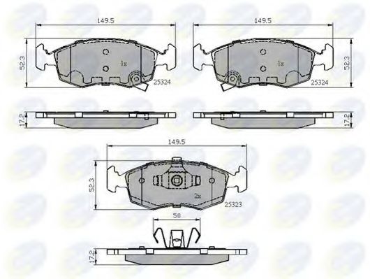 set placute frana,frana disc