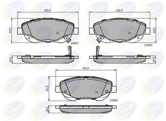 set placute frana,frana disc