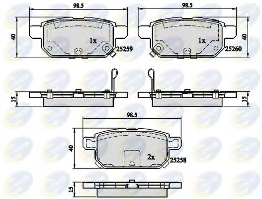 set placute frana,frana disc