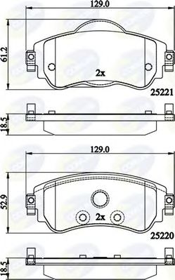 set placute frana,frana disc