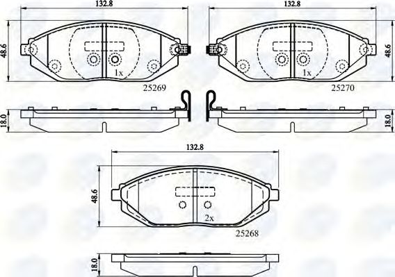 set placute frana,frana disc