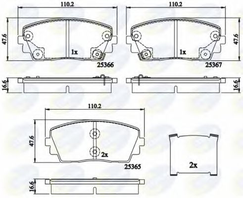 set placute frana,frana disc