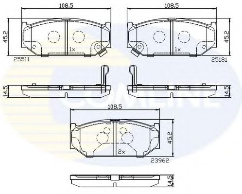 set placute frana,frana disc