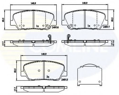 set placute frana,frana disc