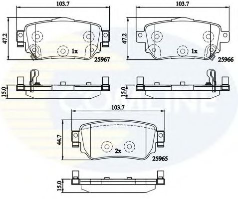 set placute frana,frana disc