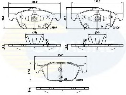 set placute frana,frana disc