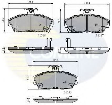 set placute frana,frana disc