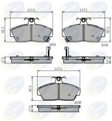 set placute frana,frana disc