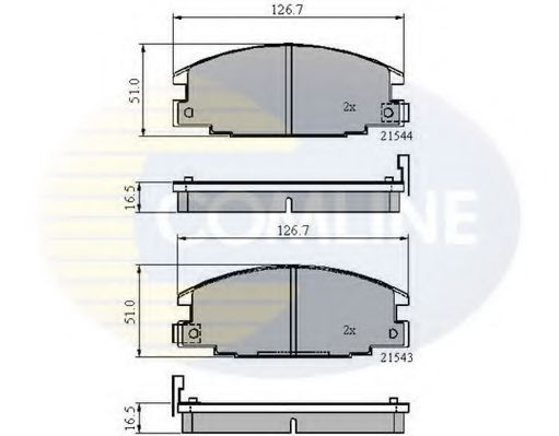 set placute frana,frana disc