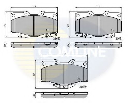 set placute frana,frana disc