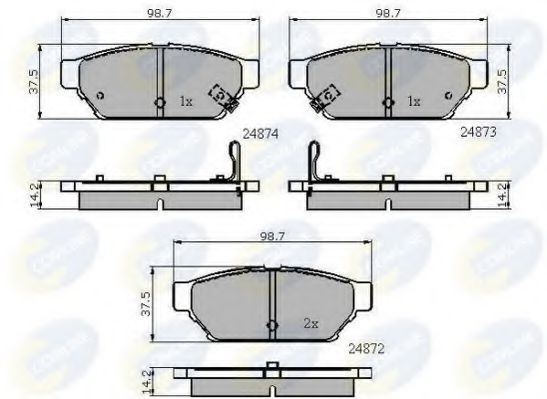 set placute frana,frana disc