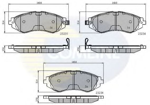 set placute frana,frana disc