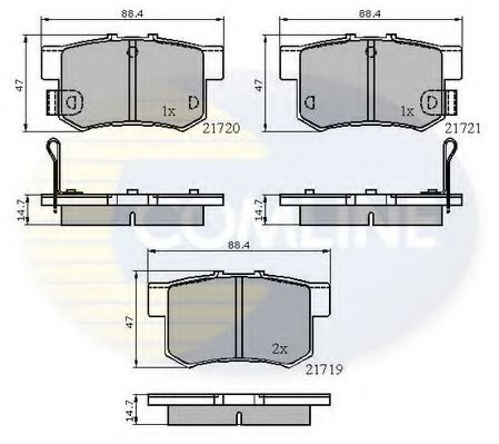 set placute frana,frana disc