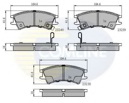 set placute frana,frana disc